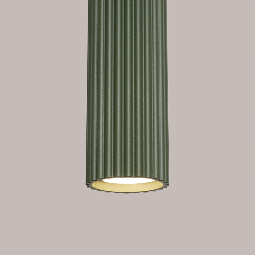 Luster na sajli KARBON 1xGU10/10W/230V zelena