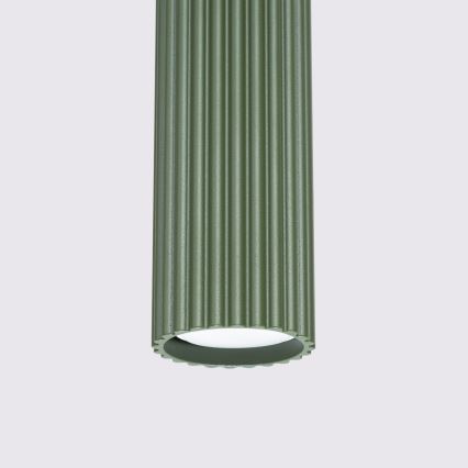 Luster na sajli KARBON 1xGU10/10W/230V zelena