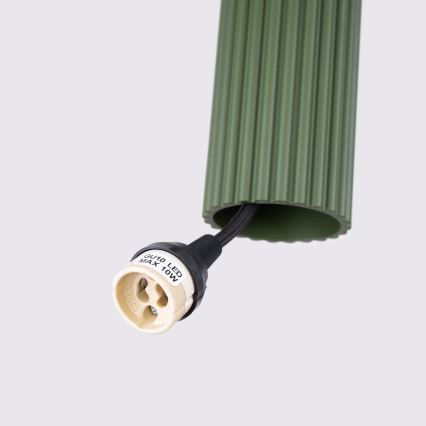 Luster na sajli KARBON 1xGU10/10W/230V zelena