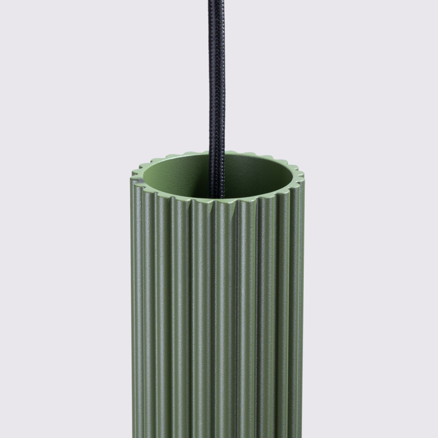 Luster na sajli KARBON 1xGU10/10W/230V zelena