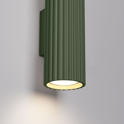 Zidna svjetiljka KARBON 2xGU10/10W/230V zelena