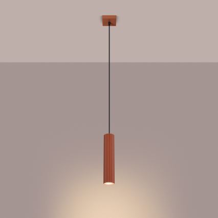 Luster na sajli KARBON 1xGU10/10W/230V crvena