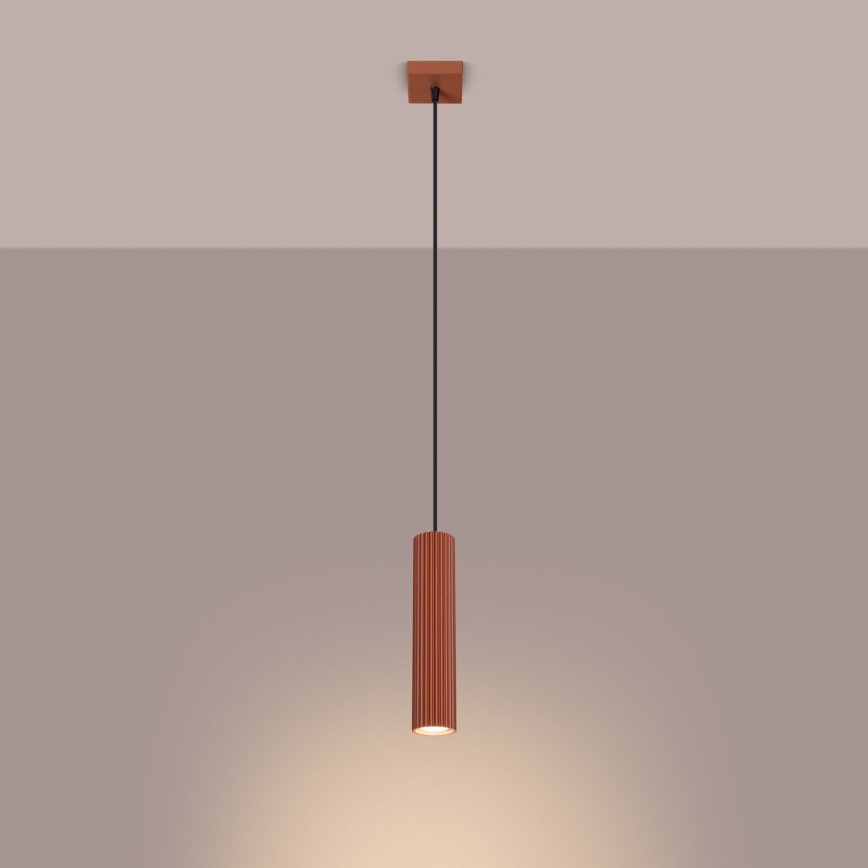 Luster na sajli KARBON 1xGU10/10W/230V crvena