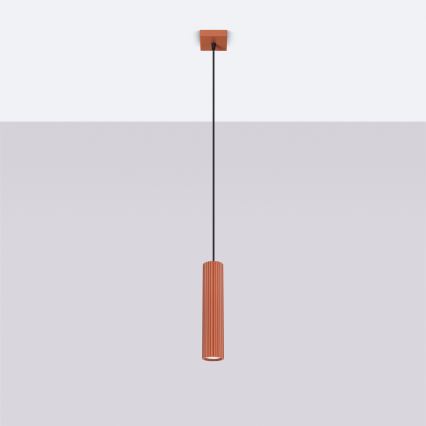 Luster na sajli KARBON 1xGU10/10W/230V crvena