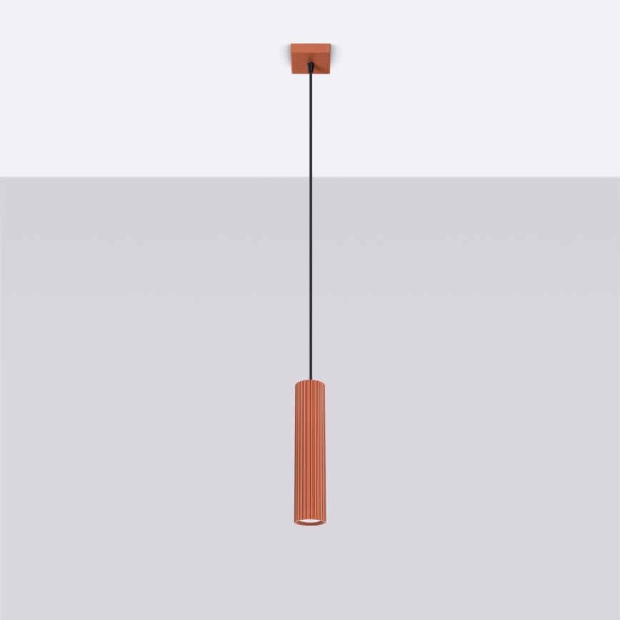Luster na sajli KARBON 1xGU10/10W/230V crvena