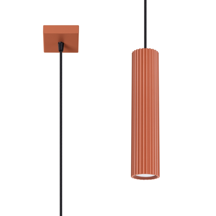 Luster na sajli KARBON 1xGU10/10W/230V crvena