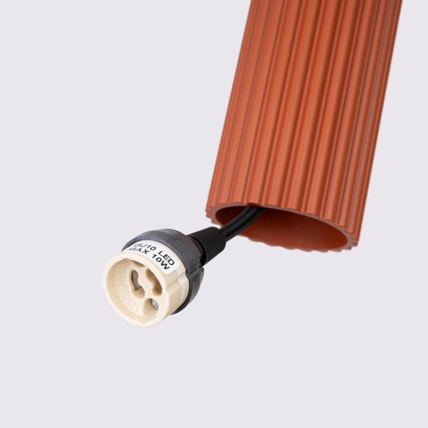Luster na sajli KARBON 1xGU10/10W/230V crvena