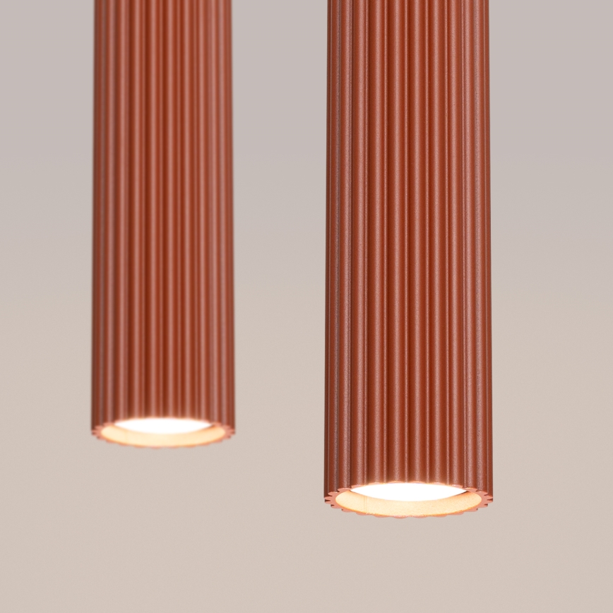 Luster na sajli KARBON 2xGU10/10W/230V crvena
