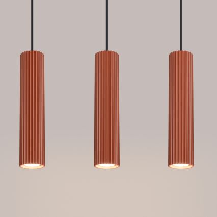 Luster na sajli KARBON 3xGU10/10W/230V crvena
