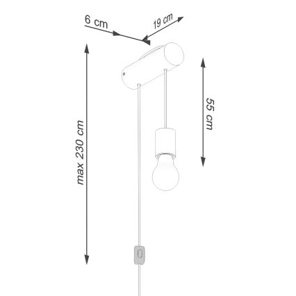 Zidna lampa NIMBI 1xE27/15W/230V bukva