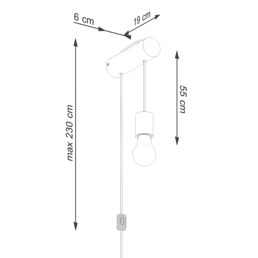 Zidna lampa NIMBI 1xE27/15W/230V bukva