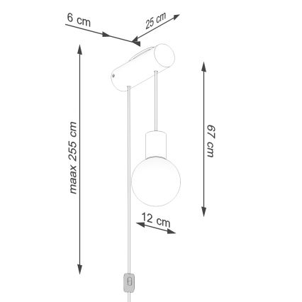 Zidna lampa NIBMI 1xG9/8W/230V bukva