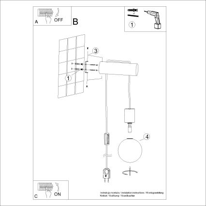 Zidna lampa NIBMI 1xG9/8W/230V bukva