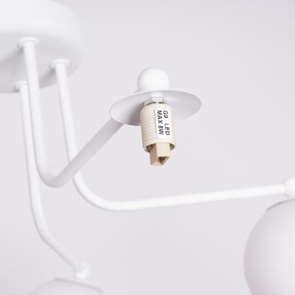 Viseći luster ASTRAL 5xG9/8W/230V bijela