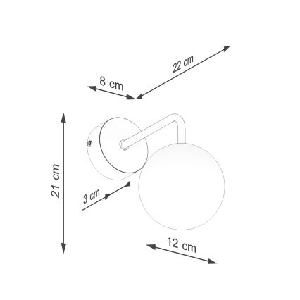 Zidna lampa ASTRAL 1xG9/8W/230V crna