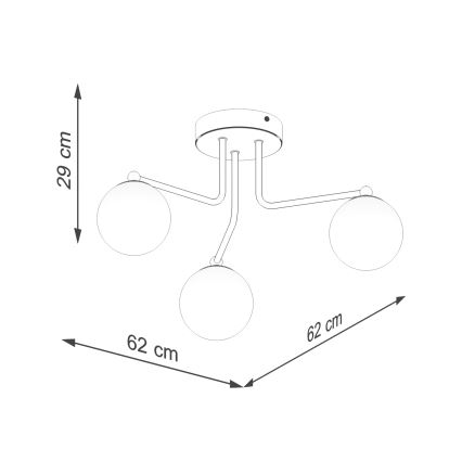 Viseći luster ASTRAL 3xG9/8W/230V crna