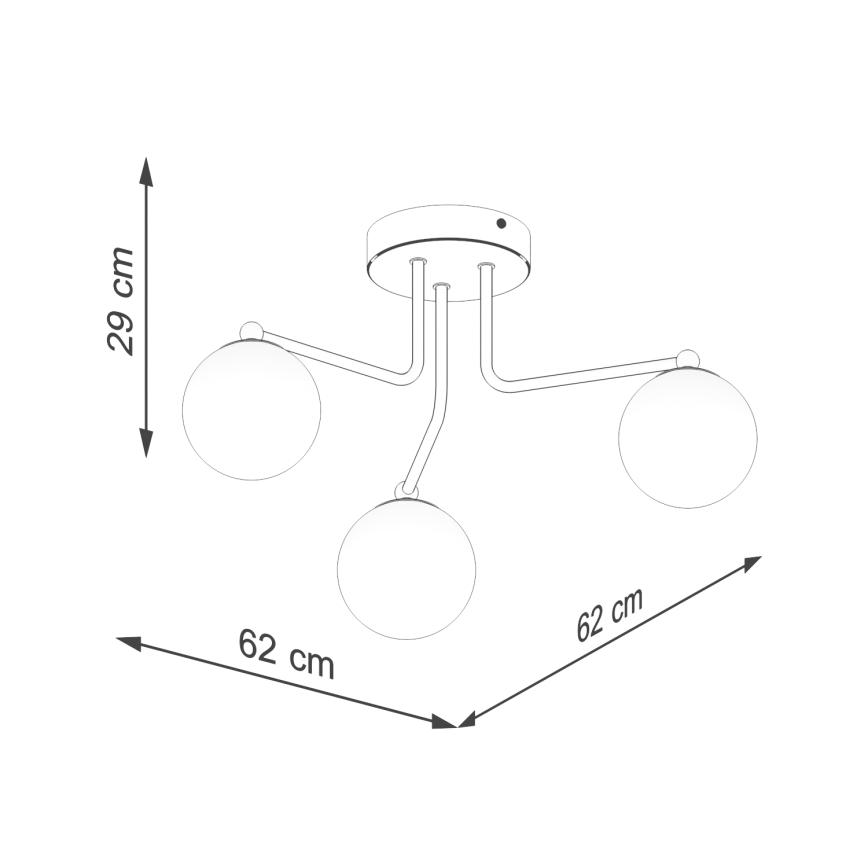 Viseći luster ASTRAL 3xG9/8W/230V crna