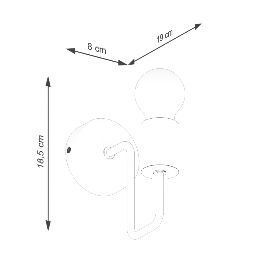 Zidna lampa TIMBO 1xE27/15W/230V bijela/bež/bukva