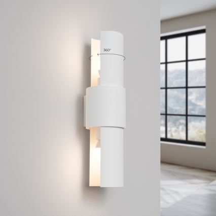 Zidna svjetiljka FLASH 2xE27/15W/230V bijela