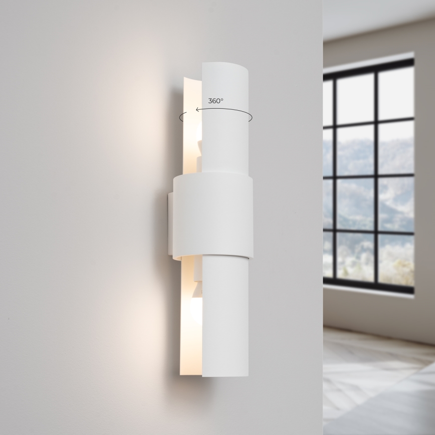 Zidna svjetiljka FLASH 2xE27/15W/230V bijela