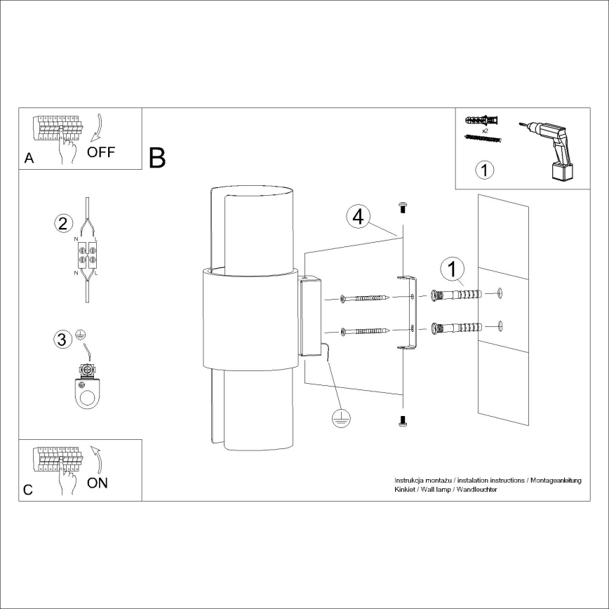 Zidna svjetiljka FLASH 2xE27/15W/230V bijela