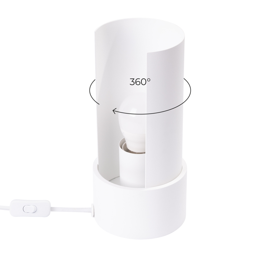 Stolna lampa FLASH 1xE27/15W/230V bijela