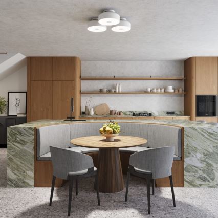 Stropna svjetiljka OMIQ 4xE27/15W/230V Ø 30 cm bijela