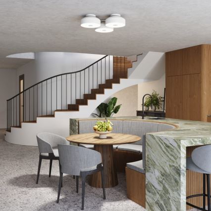 Stropna svjetiljka OMIQ 4xE27/15W/230V Ø 30 cm bijela