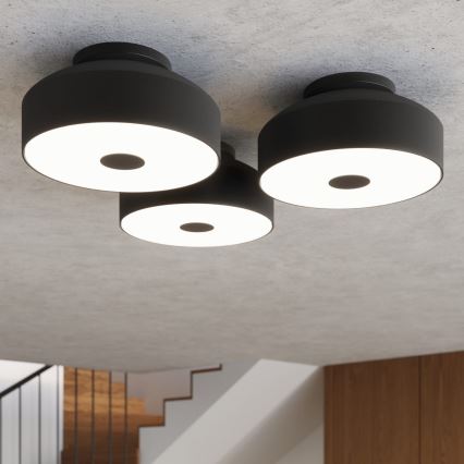 Stropna svjetiljka OMIQ 4xE27/15W/230V Ø 30 cm crna
