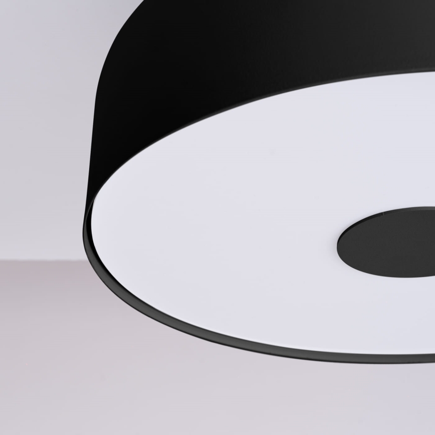 Stropna svjetiljka OMIQ 4xE27/15W/230V Ø 30 cm crna