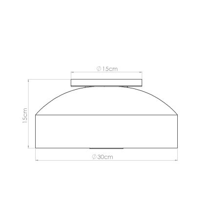 Stropna svjetiljka OMIQ 4xE27/15W/230V Ø 30 cm crna
