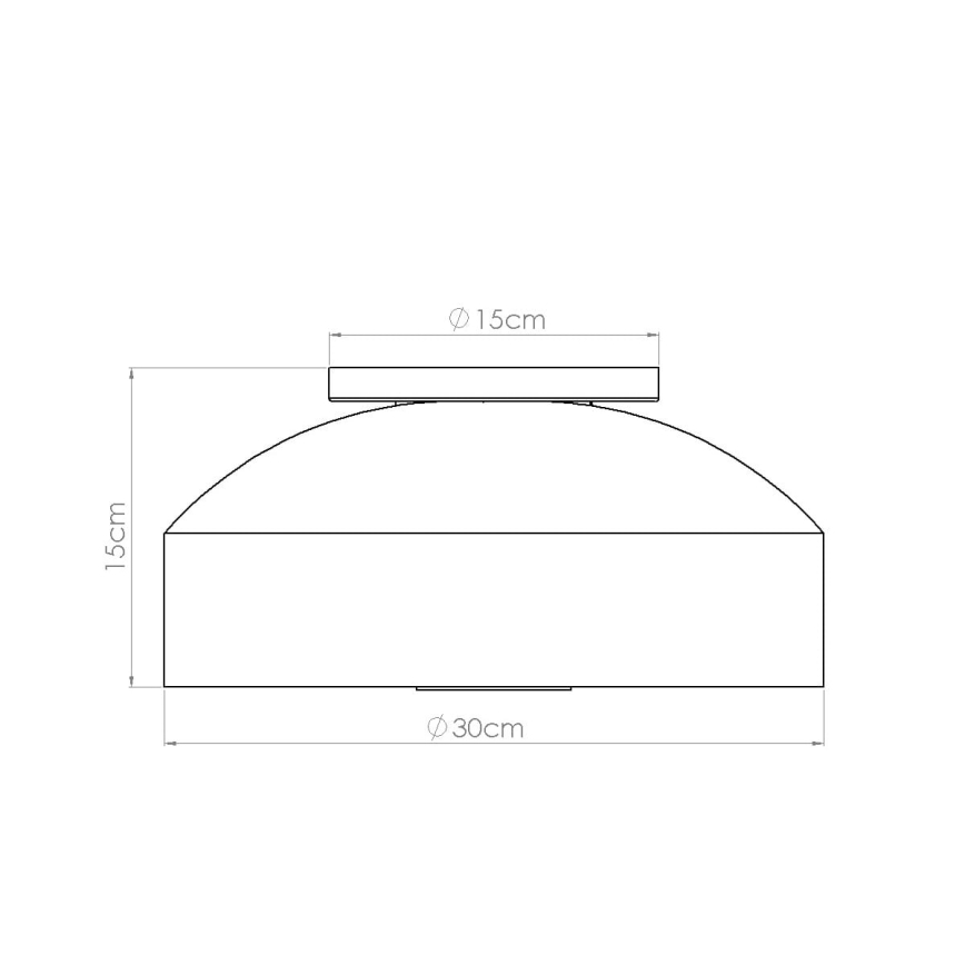 Stropna svjetiljka OMIQ 4xE27/15W/230V Ø 30 cm crna