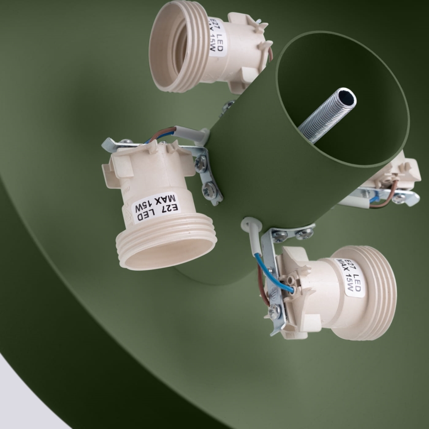 Stropna svjetiljka OMIQ 4xE27/15W/230V Ø 30 cm zelena