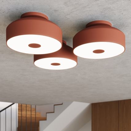 Stropna svjetiljka OMIQ 4xE27/15W/230V, Ø 30 cm, crvena
