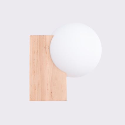 Zidna svjetiljka BULBO 1xG9/8W/230V bukva/bijela