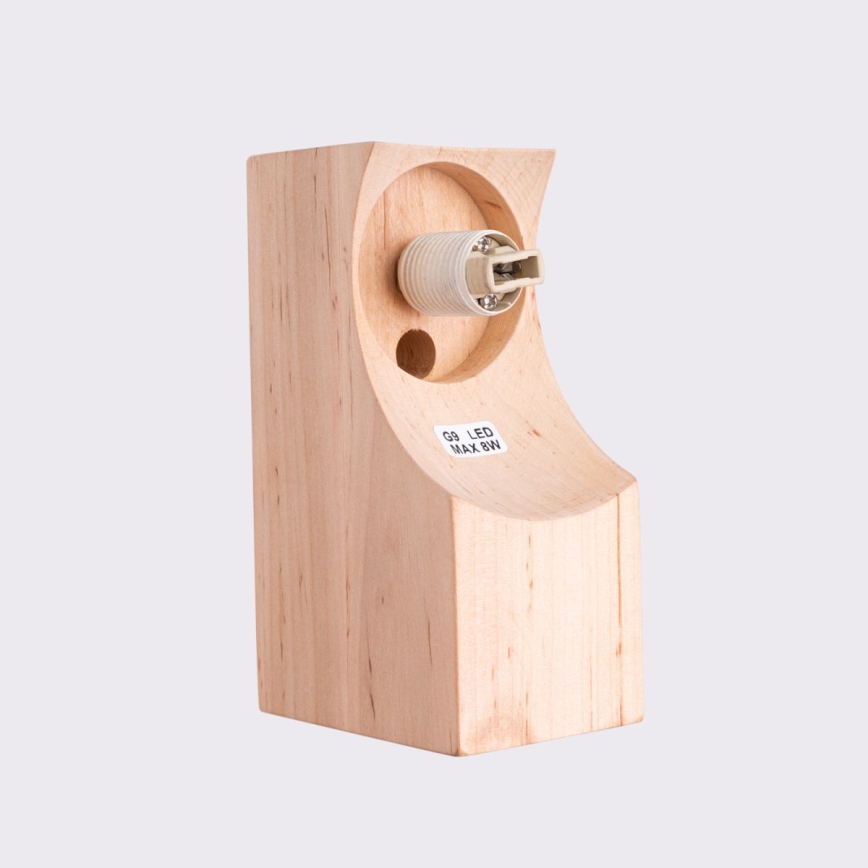 Zidna svjetiljka BULBO 1xG9/8W/230V bukva/bijela