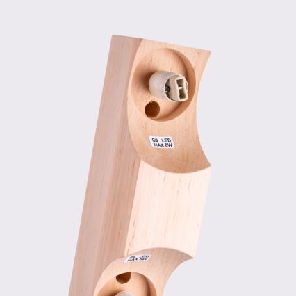 Stropna svjetiljka BULBO 2xG9/8W/230V bukva/bijela