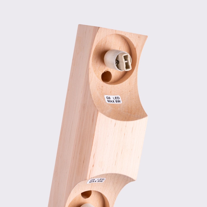 Stropna svjetiljka BULBO 2xG9/8W/230V bukva/bijela