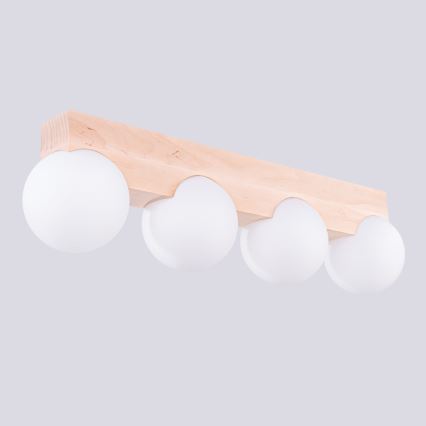 Stropna svjetiljka BULBO 4xG9/8W/230V bukva/bijela