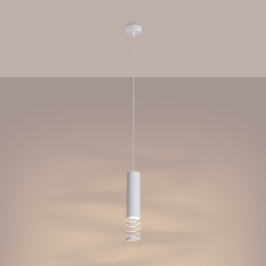 Luster na sajli LAMI 1xGU10/10W/230V bijela
