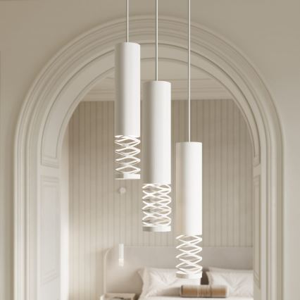 Luster na sajli LAMI 1xGU10/10W/230V bijela