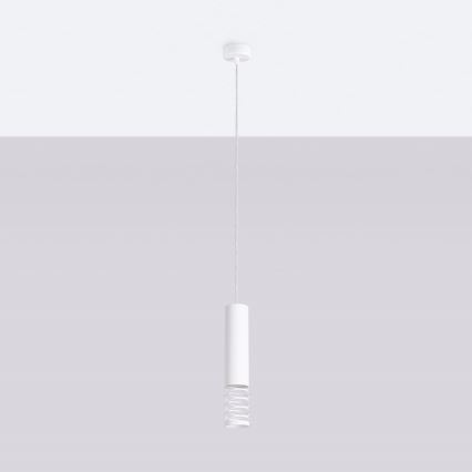 Luster na sajli LAMI 1xGU10/10W/230V bijela
