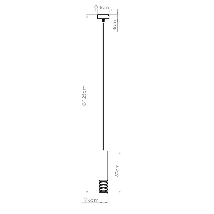 Luster na sajli LAMI 1xGU10/10W/230V bijela