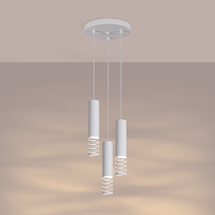 Luster na sajli LAMI 3xGU10/10W/230V bijela
