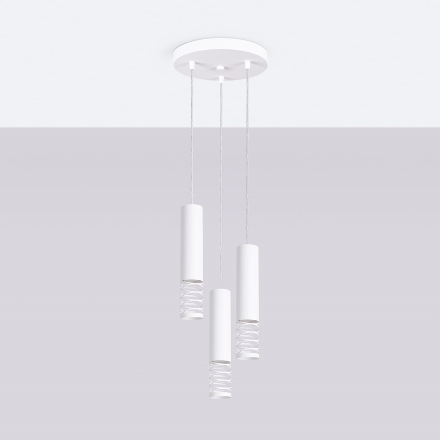 Luster na sajli LAMI 3xGU10/10W/230V bijela