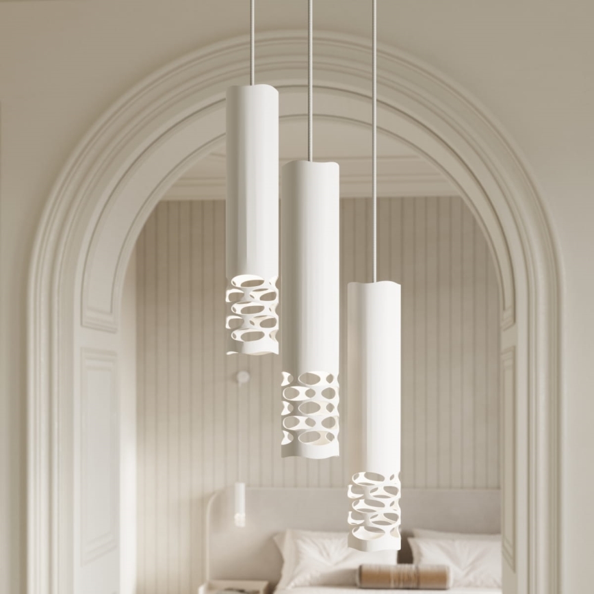 Luster na sajli LIRO 1xGU10/10W/230V bijela