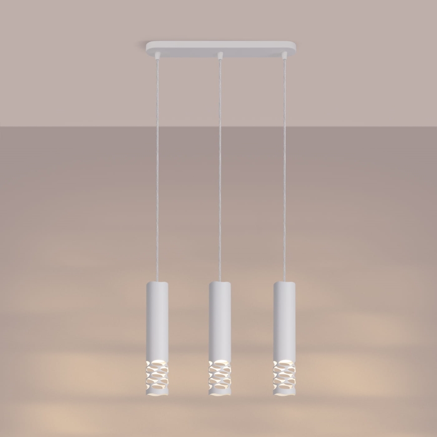 Luster na sajli LIRO 3xGU10/10W/230V bijela