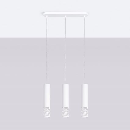 Luster na sajli LIRO 3xGU10/10W/230V bijela
