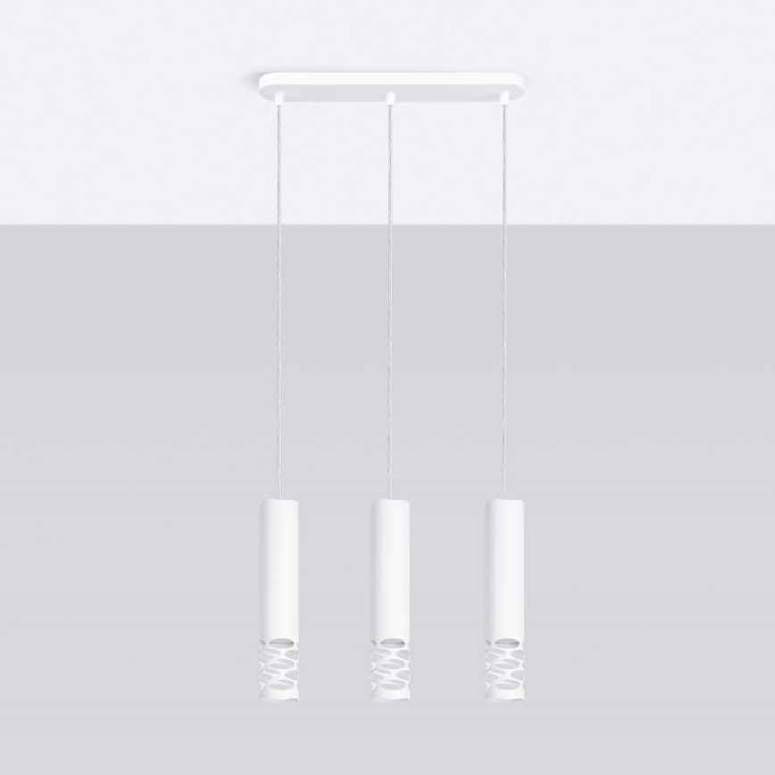 Luster na sajli LIRO 3xGU10/10W/230V bijela