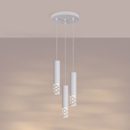 Luster na sajli LIRO 3xGU10/10W/230V bijela